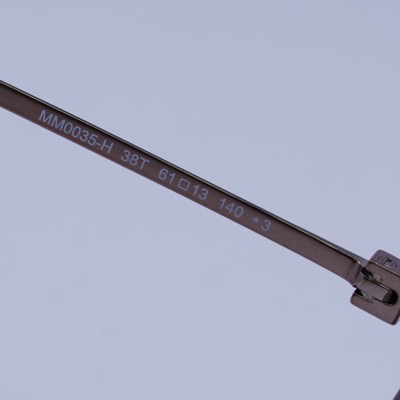 MaxMara MM0035-H 38T Sunglasses Bronze Geometric Frame, Bordeaux Lenses - Picture 9 of 11